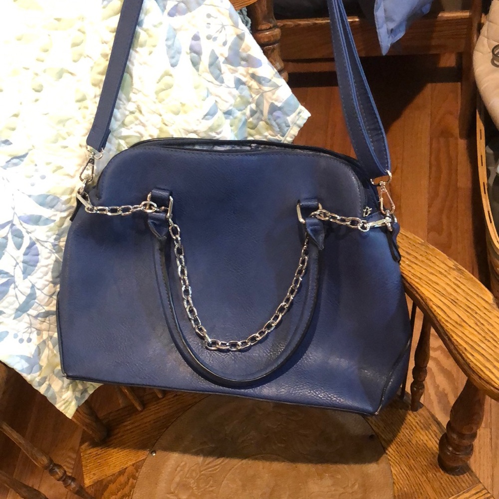 K Carroll Navy Blue Purse, EUC